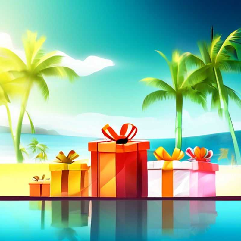A table overflowing with gifts, all for just one dollar each!