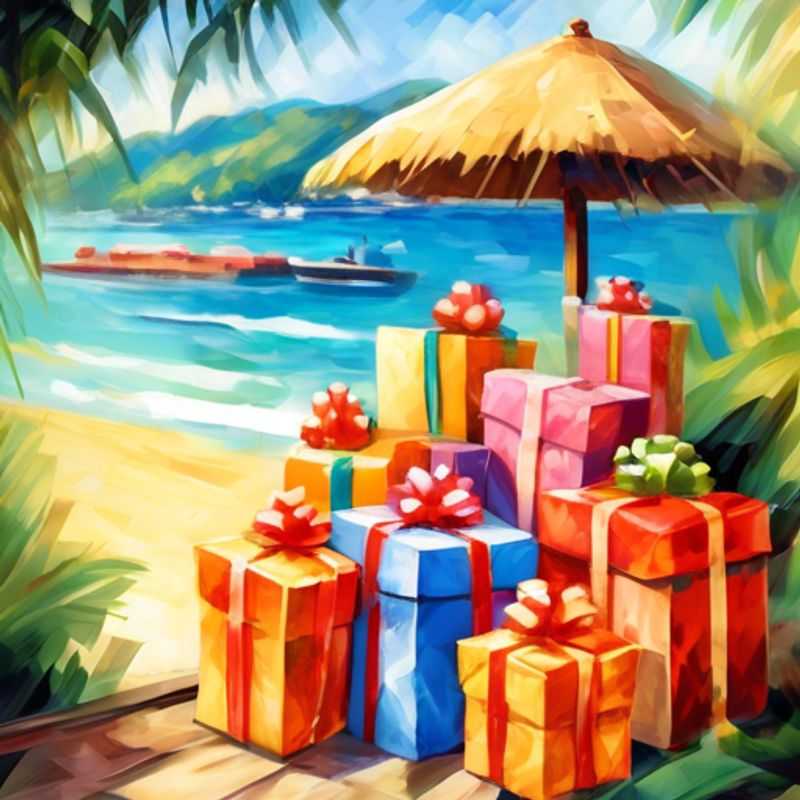 A pile of colorful, wrapped presents, all under $1!
