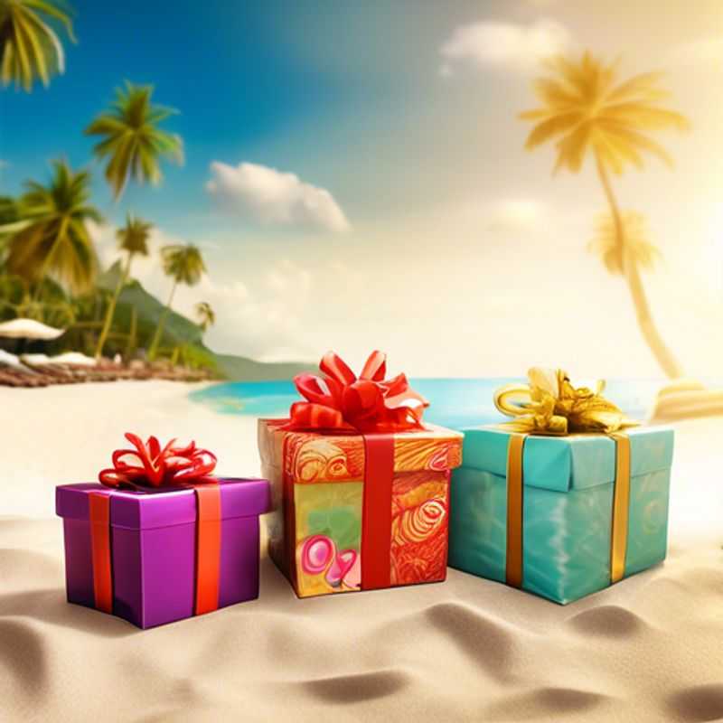 A table overflowing with gifts, all for just one dollar each!
