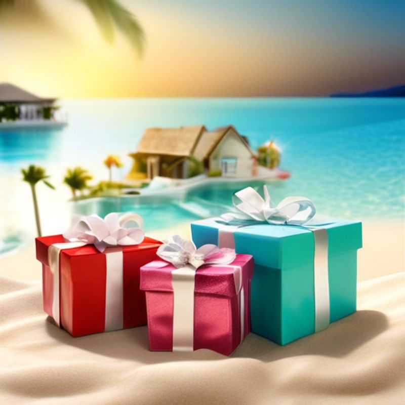 A table overflowing with colorful, wrapped gifts for a dollar each.
