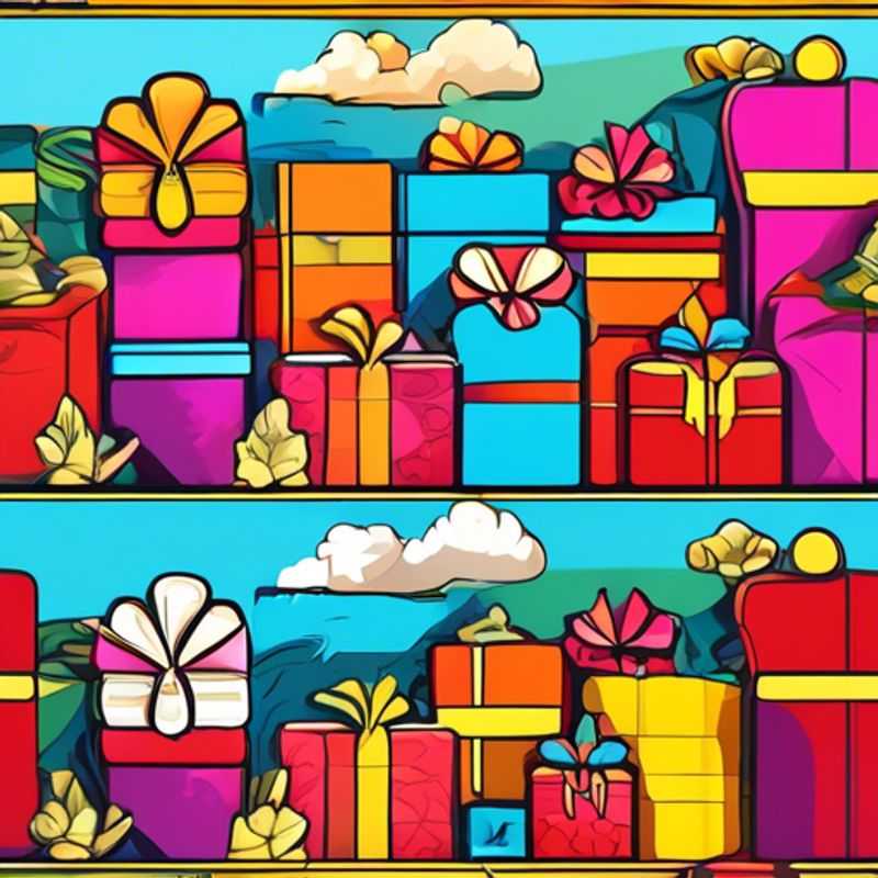 A colorful assortment of small gifts, each priced under one dollar.