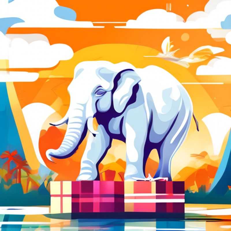 A collection of White Elephant gifts, each priced at $1.
