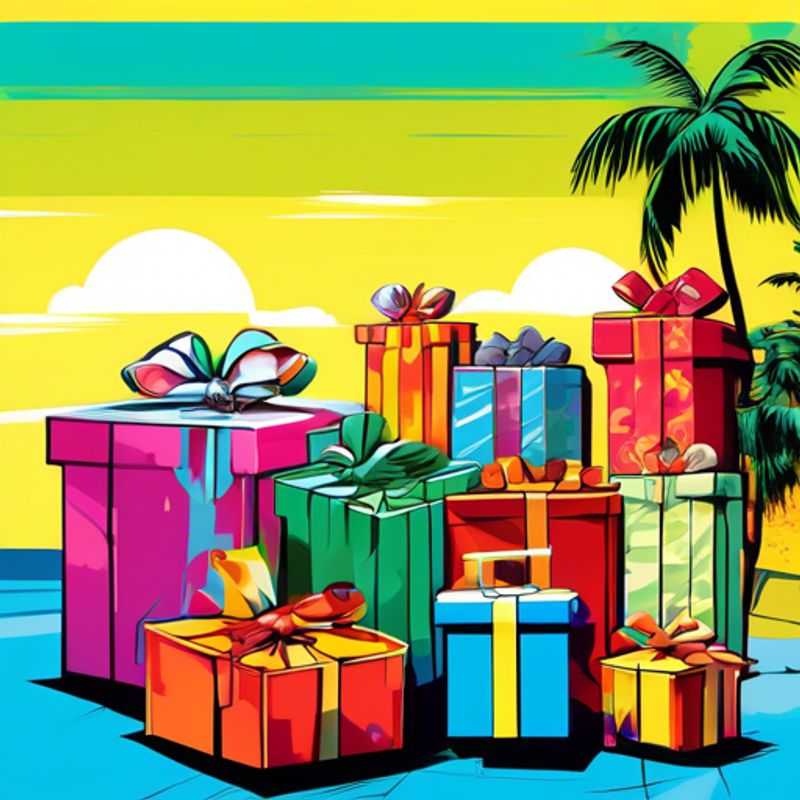 A variety of small gifts, all priced under $1, displayed on a table.