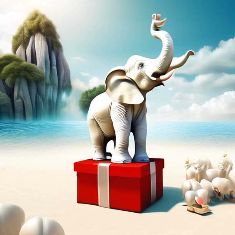 A table filled with fun and affordable White Elephant gifts, all under $1!