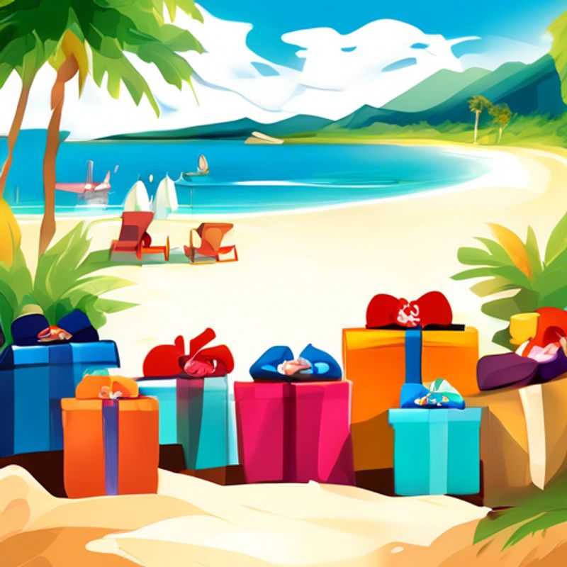 A table filled with a variety of small gifts, all priced around $1.
