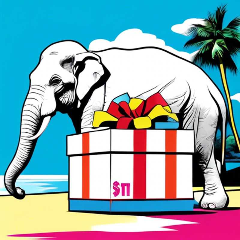 A table filled with an assortment of fun and quirky White Elephant gifts, all for under $1 dollar.