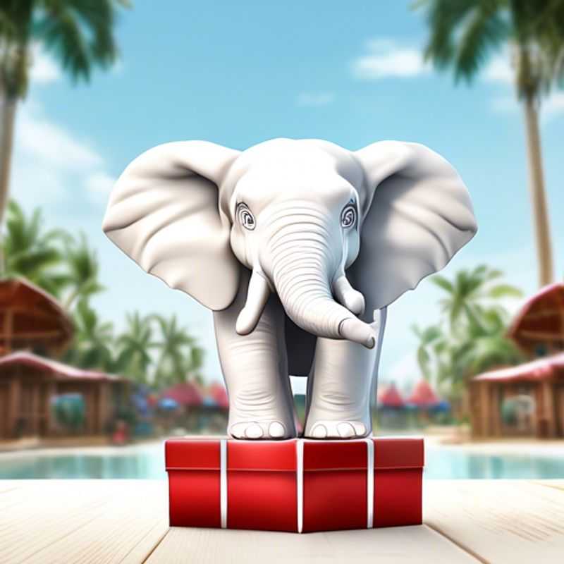 Cadeaux pour l'éléphant blanc à moins d'un dollar